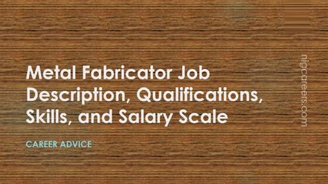 metal fabrication pay rates|metal fabricator job duties.